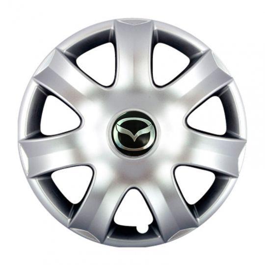 Автомобильные колпаки SKS 223 R14 с логотипом Mazda 4 шт. Серебристый