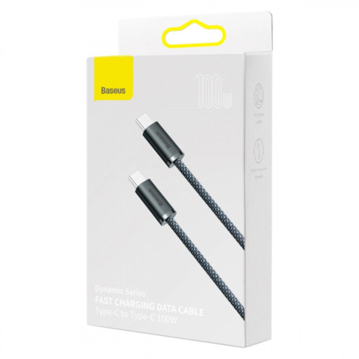 Кабель Baseus Dynamic Series Fast Charging Type-C to Type-C 100W 1 м Slate Grey (CALD000216) - фото 3