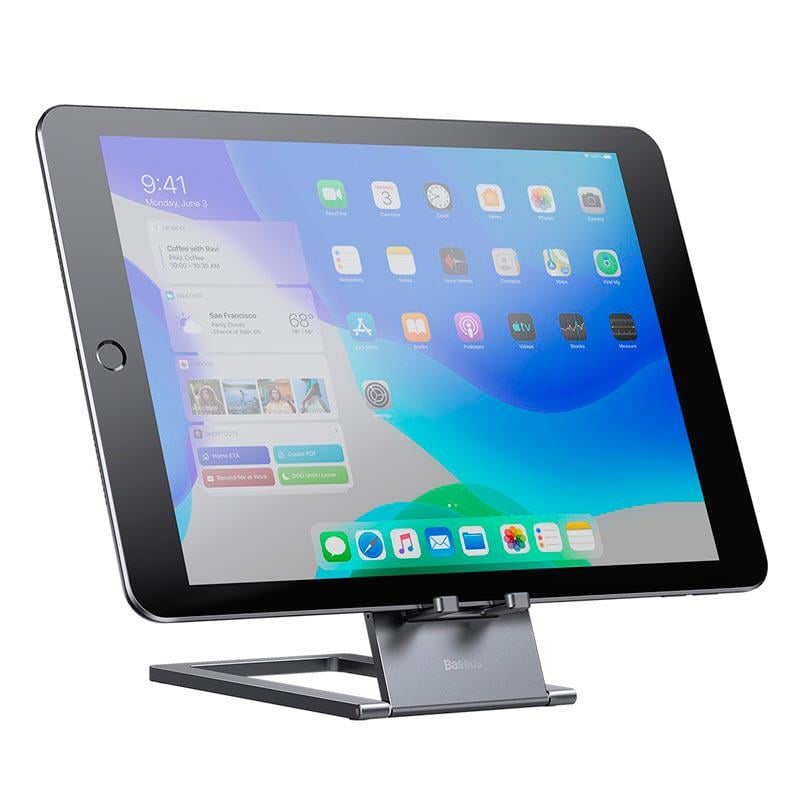 Держатель для телефона BASEUS LUKP000013 Foldable Metal Desktop Holder Grey (575677) - фото 7