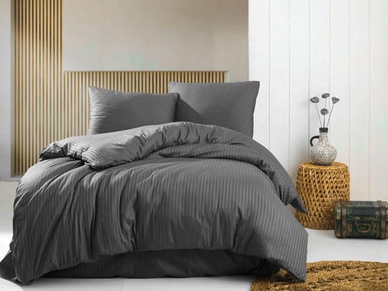 Комплект постельного белья евро Еней-Плюс МИ0032 Серый