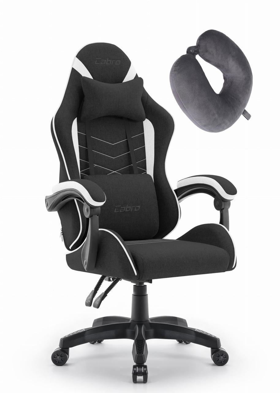 Геймерське крісло Cabro C500 тканина Black/White (5907196010095)