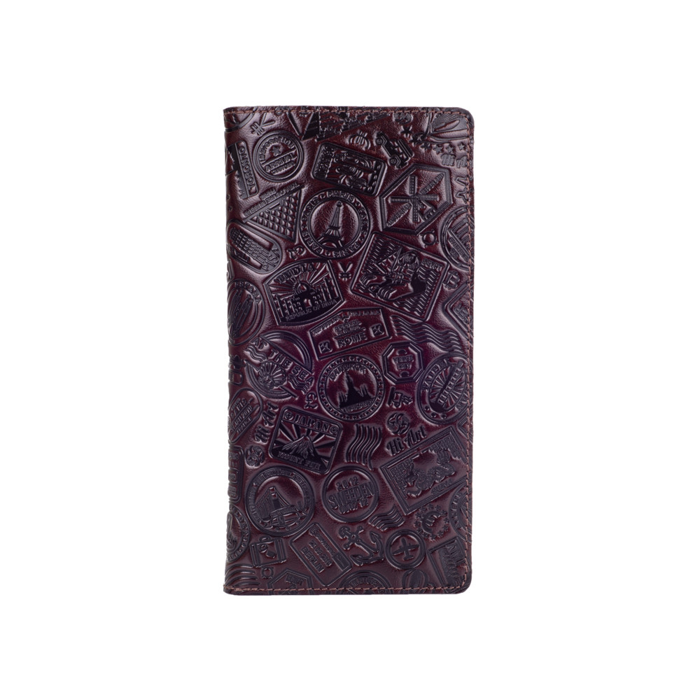 Кошелек Let's Go Travel из натуральной кожи на кнопках Темно-фиолетовый (WP-05-C19-1718-T007)