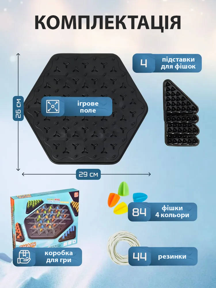 Настільна гра Трикутні шахи з гумками (162) - фото 4 Настільна гра Трикутні шахи з гумками (162) - фото 4