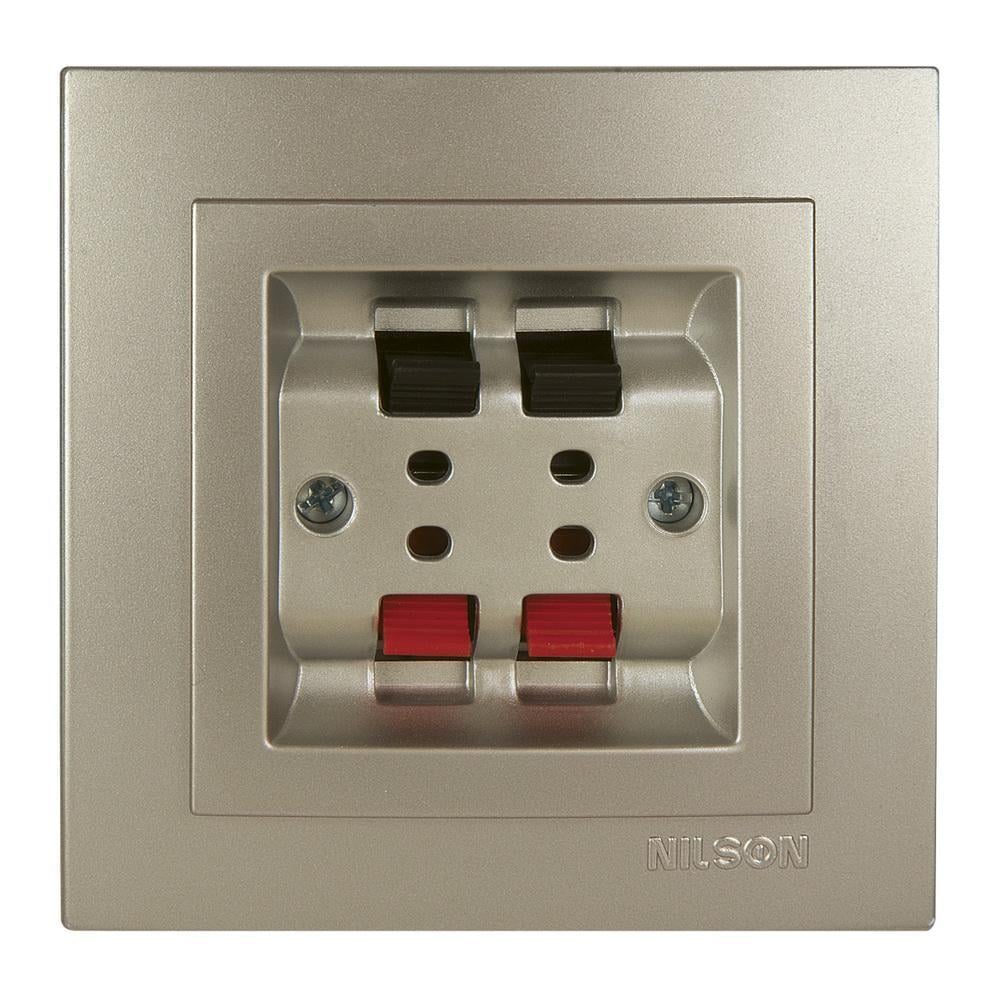 Розетка Nilson Touran аудио стерео Золотой (24151050)