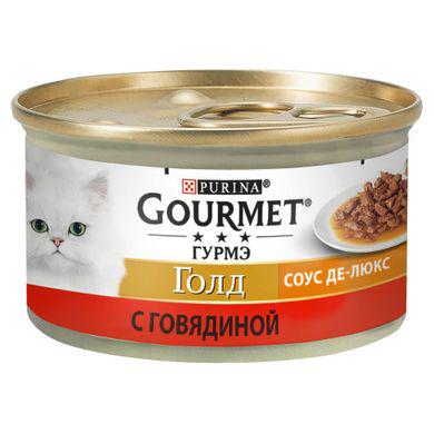 Влажный корм для кошек Gourmet Gold Соус де-люкс 85 г Говядина