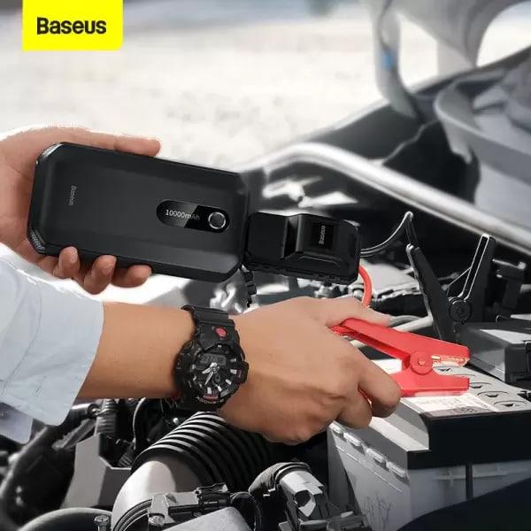 Пускозарядний пристрій BASEUS AIR Car Jump Starter Super Energy з функцією павербанка 5 V 2,4 A та LED ліхтарика 3в1 12 V 10000 mAh 1000 A Black (CGNL020101) - фото 5