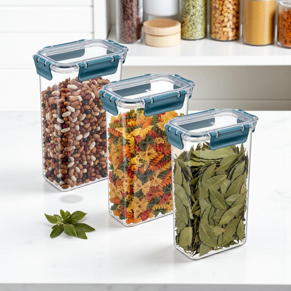 Набор для хранения продуктов 1,6 л 3 шт. Прозрачный (29860850) - фото 4 Набор для хранения продуктов 1,6 л 3 шт. Прозрачный (29860850) - фото 4