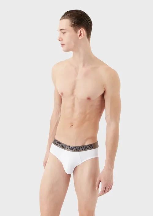 Трусы мужские слипы Emporio Armani M Белый (2F511-110814бел) Трусы мужские слипы Emporio Armani M Белый (2F511-110814бел)