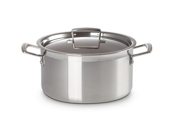 Кастрюля Le Creuset 6 л нержавеющая сталь с крышкой Chrome (96200624001000) - фото 1