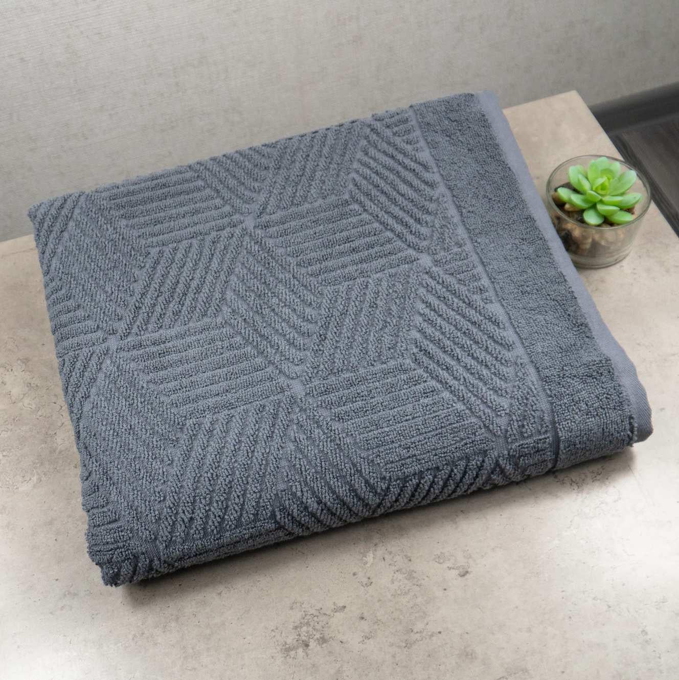Полотенце банное махровое GM Textile Уэльс 70х140 см Темно-серый (500-140-wales-grey)