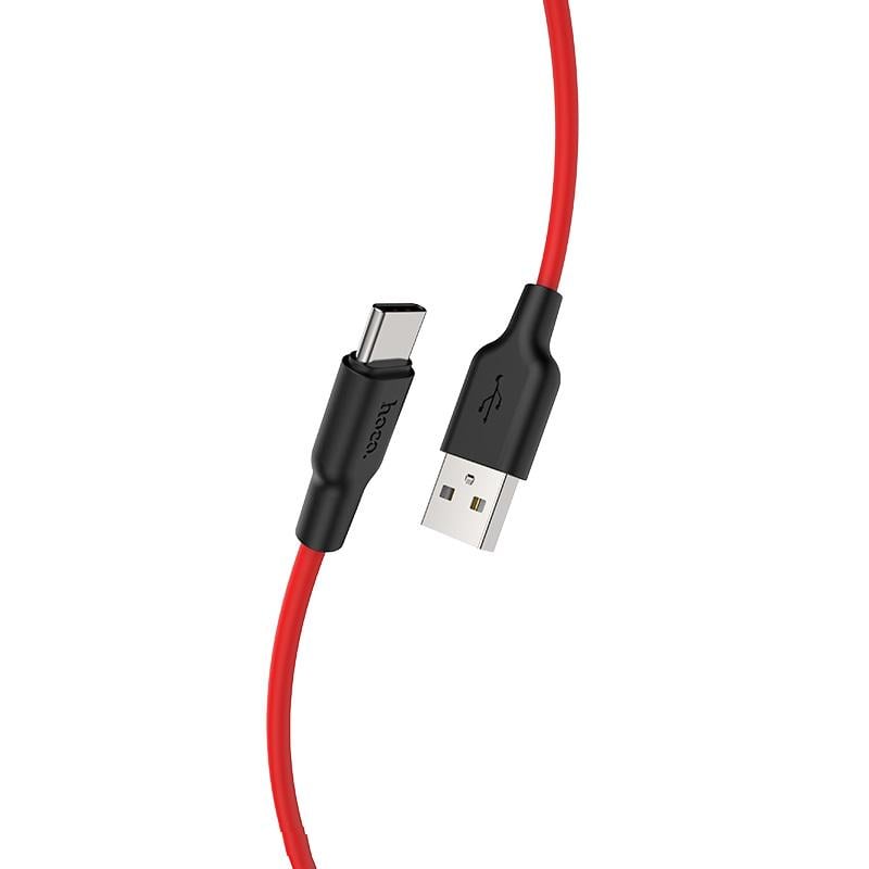 Кабель Hoco X21 Plus Silicone Cable Type-C силиконовый 1 м 3A Красный (1960656984) - фото 3 Кабель Hoco X21 Plus Silicone Cable Type-C силиконовый 1 м 3A Красный (1960656984) - фото 3