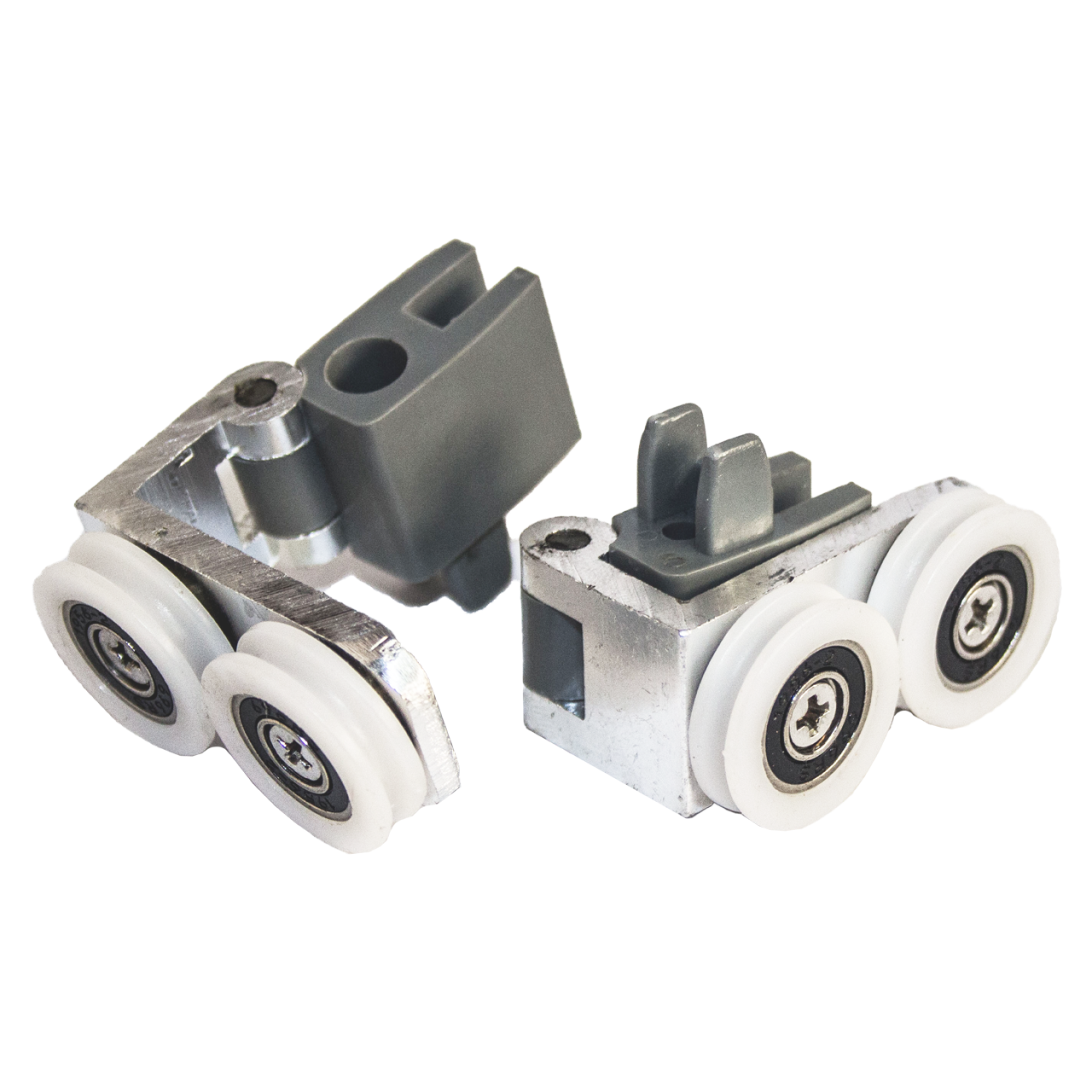 Комплект роликів для душової кабіни подвійних колеса з прорізом d 22 мм (А046)