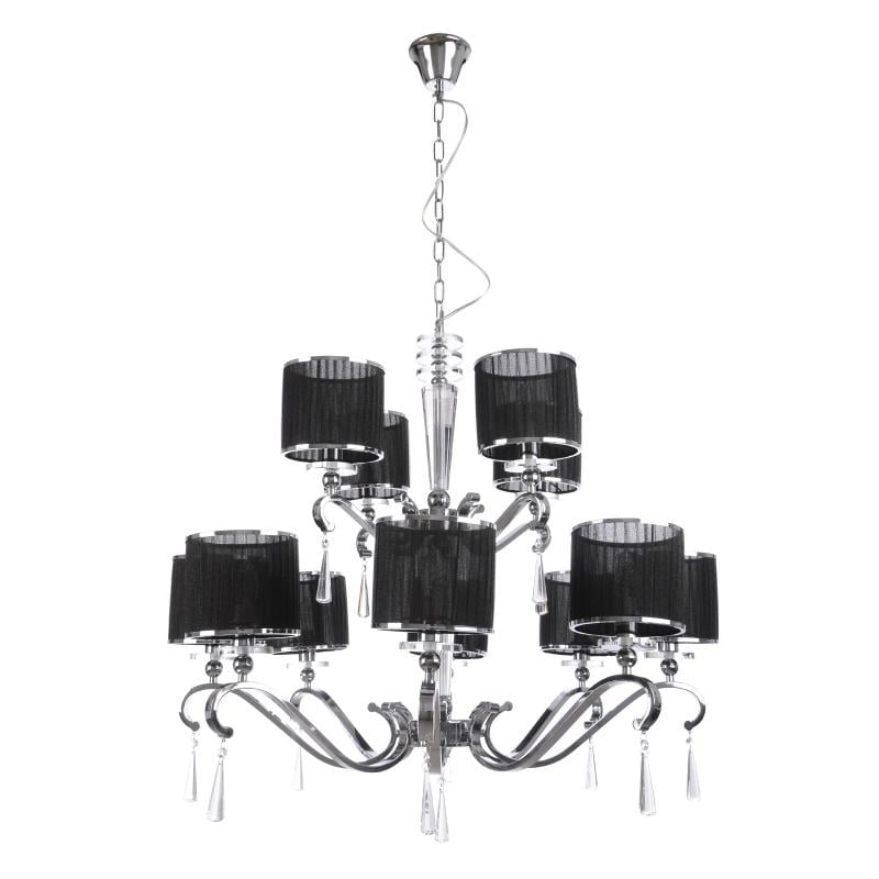 Люстра підвісна класична Brille BCL-310S/12 з абажуром