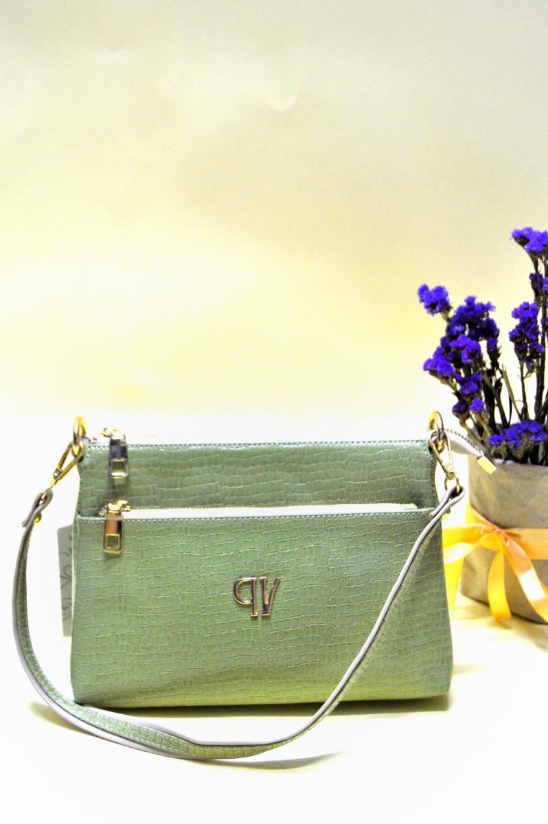 Жіноча сумка Pele Velini лакова Cвітло-зелений (1202)