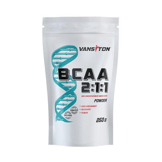 Аминокислота BCAA для спорта Vansiton BCAA 2:1:1 250 г 50 порций Unflavored