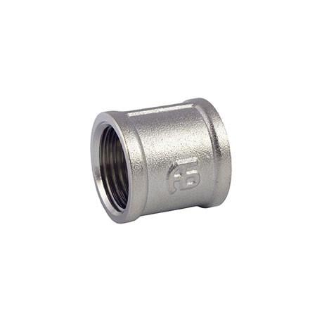 Муфта для стальных труб 1/2" никель (000061423) Муфта для стальных труб 1/2" никель (000061423)