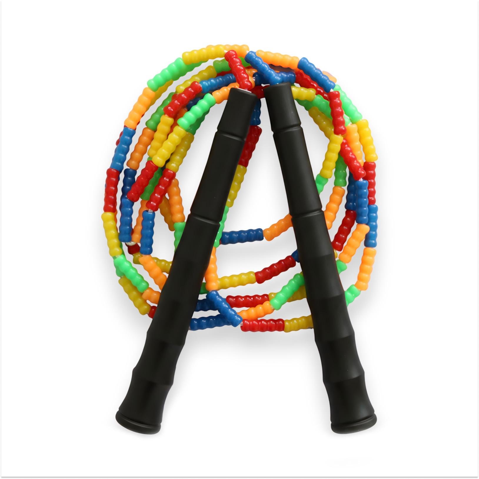 Скакалка бисерная EasyFit FreeRope 2,7 м Разноцветная