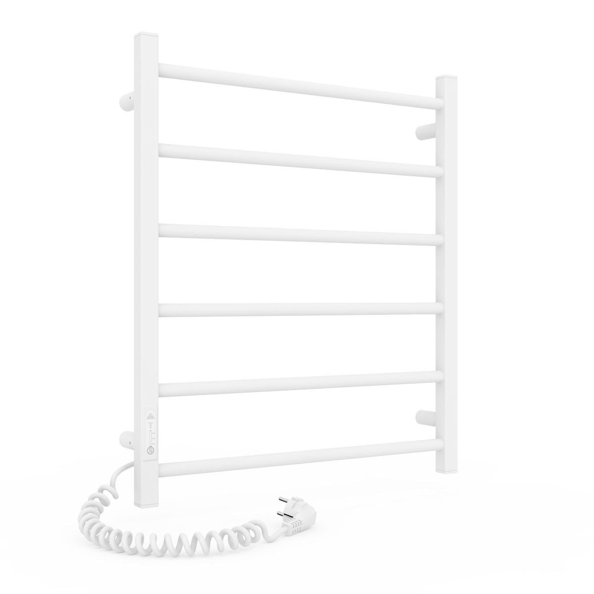 Полотенцесушитель электрический для ванной Laris Зебра Альфа ЧФ6 500х600 мм Е из стали Белый (147-127-77700069)