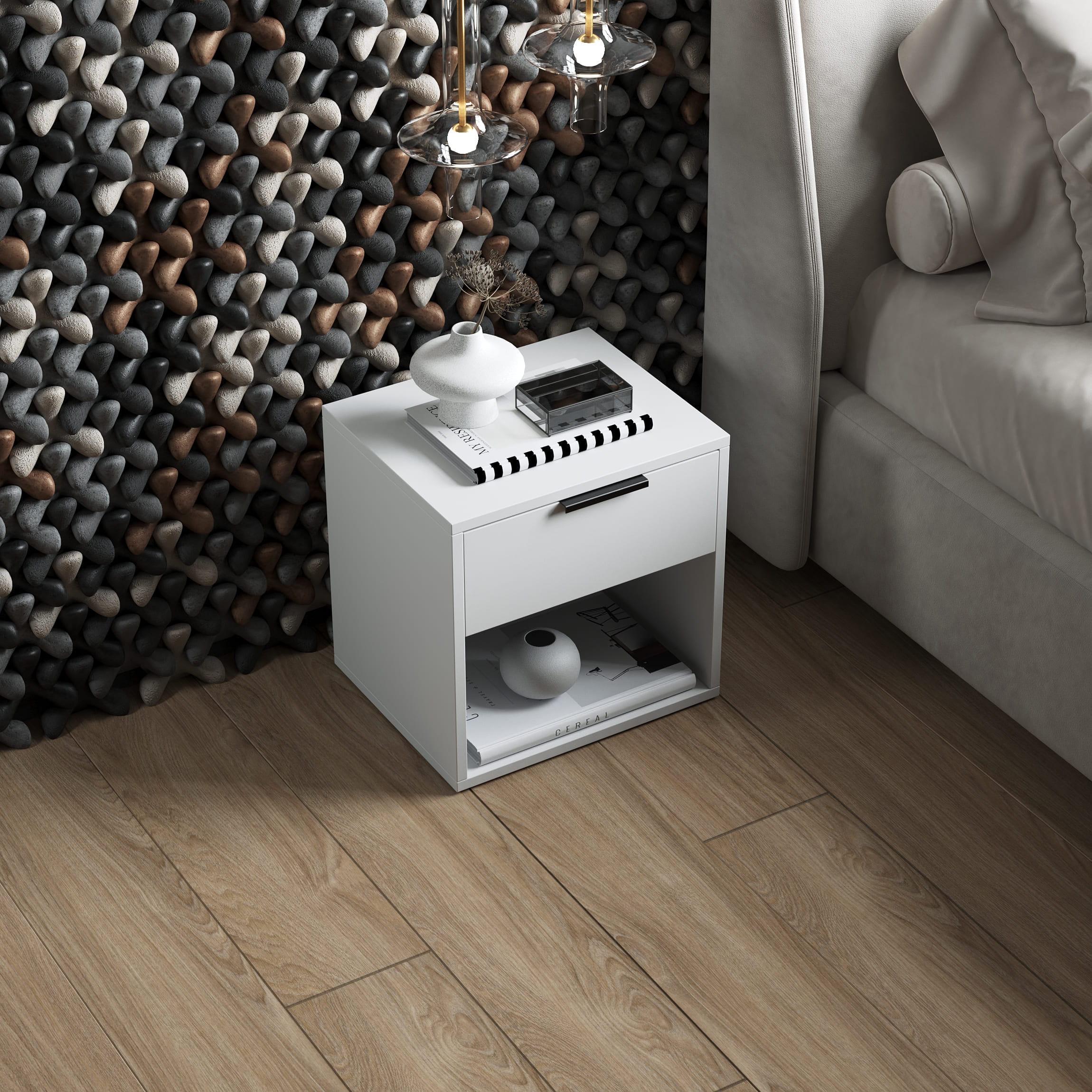 Тумба прикроватная с выдвижным ящиком Белый (380611) - фото 1