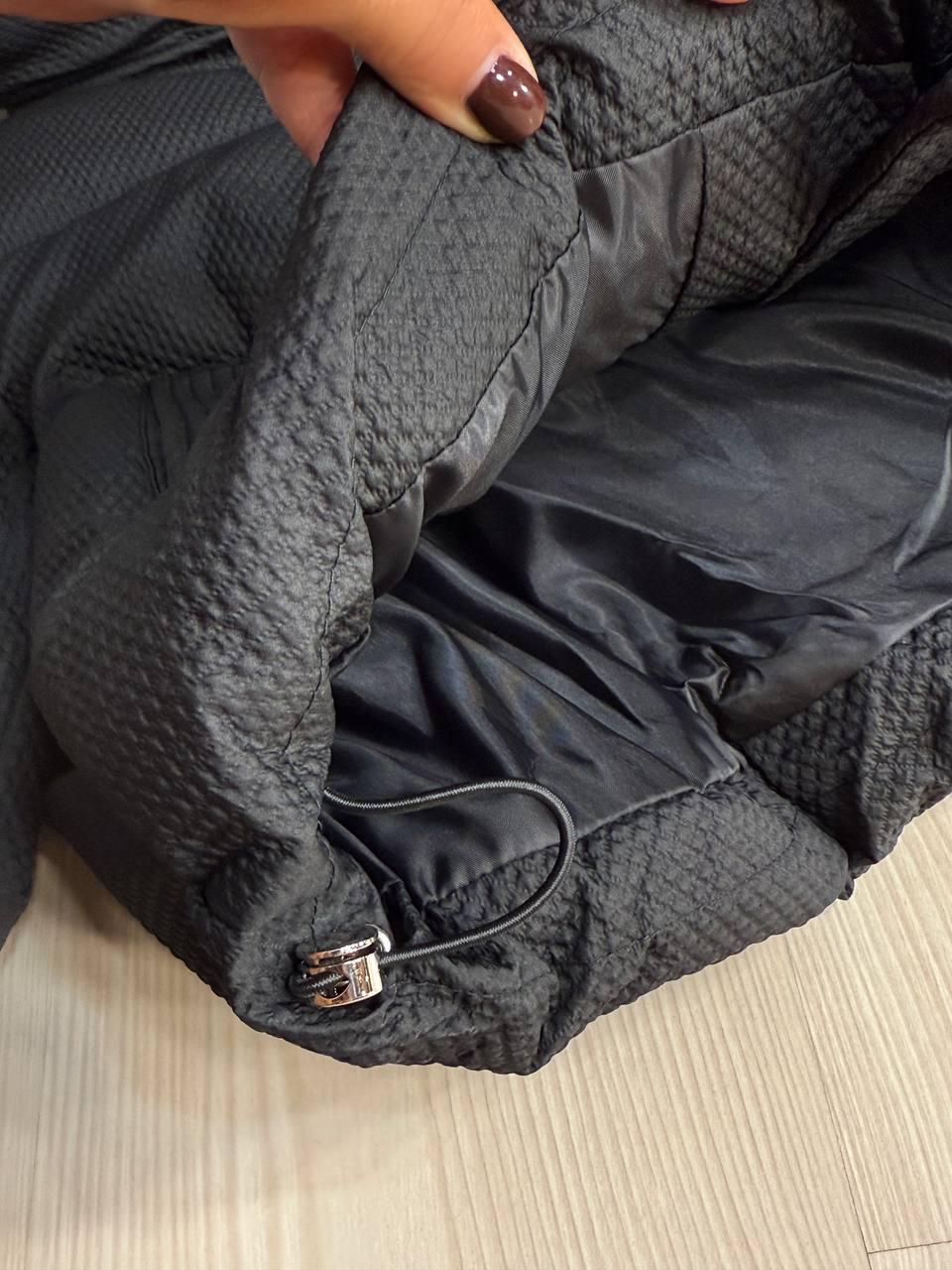 Куртка женская LADY YEP 10039 вафельная пуффер оверсайз с капюшоном р. 42 Черный (4887) - фото 6 Куртка женская LADY YEP 10039 вафельная пуффер оверсайз с капюшоном р. 42 Черный (4887) - фото 6