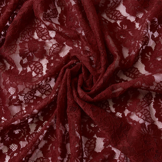 Ткань гипюр IDEIA Фламенко 1,4 м Бордовый (2200004113777)