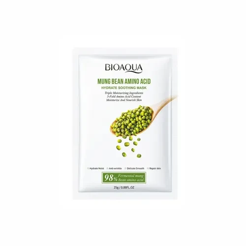 Маска тканинна для обличчя Bioaqua Mung Bean Amino Acid Facial Mask 25 мл (27302850) Маска тканинна для обличчя Bioaqua Mung Bean Amino Acid Facial Mask 25 мл (27302850)