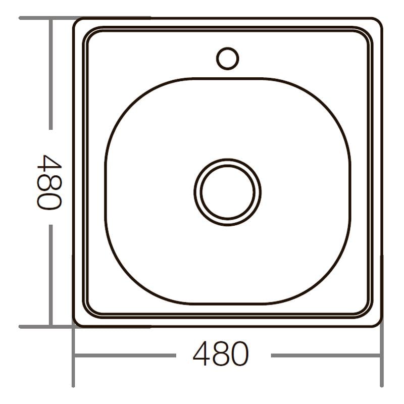 Мойка кухонная ZERIX Z4848-06-160D decor (ZM0558) - фото 2