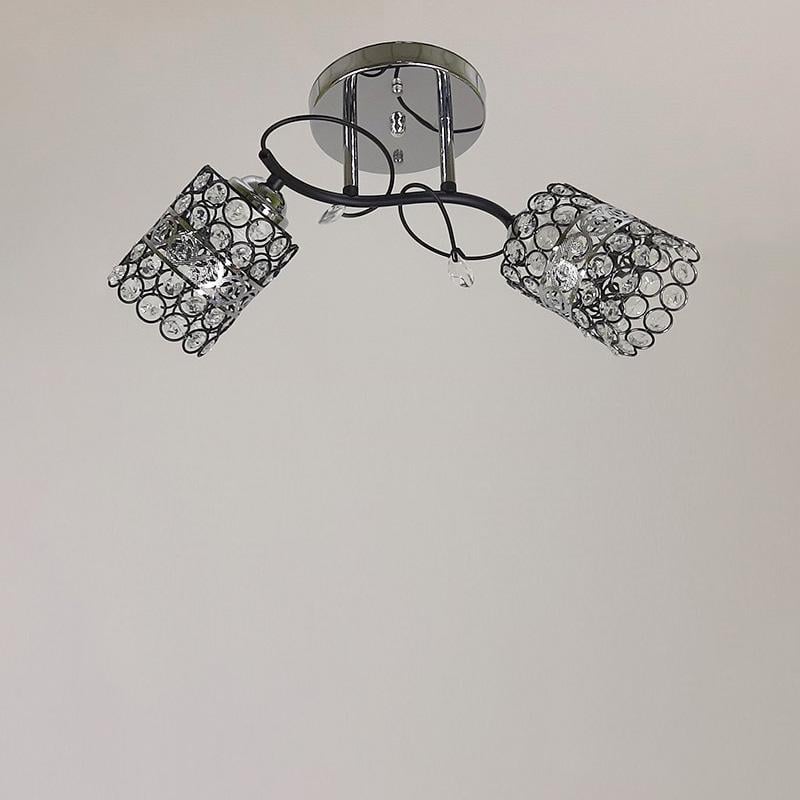 Люстра потолочная Light House SH-17035/2 E27 Черный/Хром