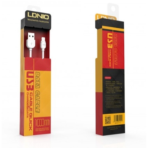 Кабель Ldnio Lightning LS14 1 м 2,1A White - фото 2