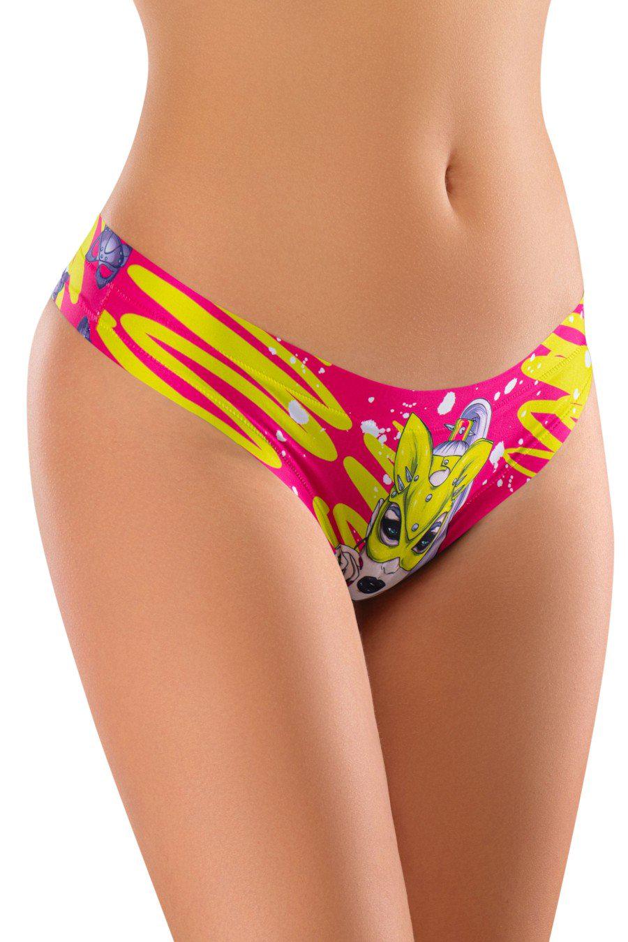 Трусики женские Mememe стринг с ярким принтом XL Разноцветный (83409-59346-83)