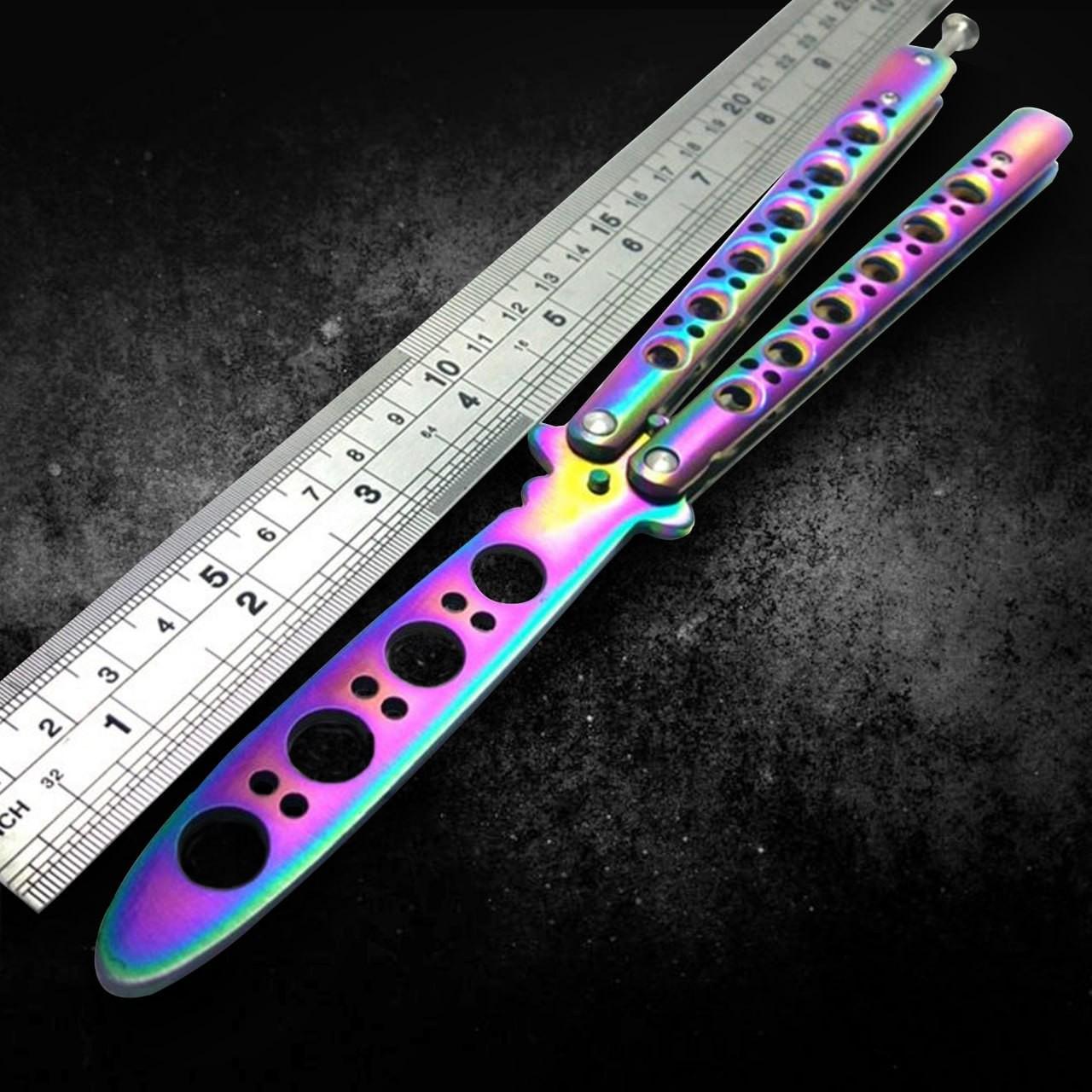 Ніж-метелик дитячий тренувальний для трюків Різнокольоровий (720) - фото 2 Ніж-метелик дитячий тренувальний для трюків Різнокольоровий (720) - фото 2