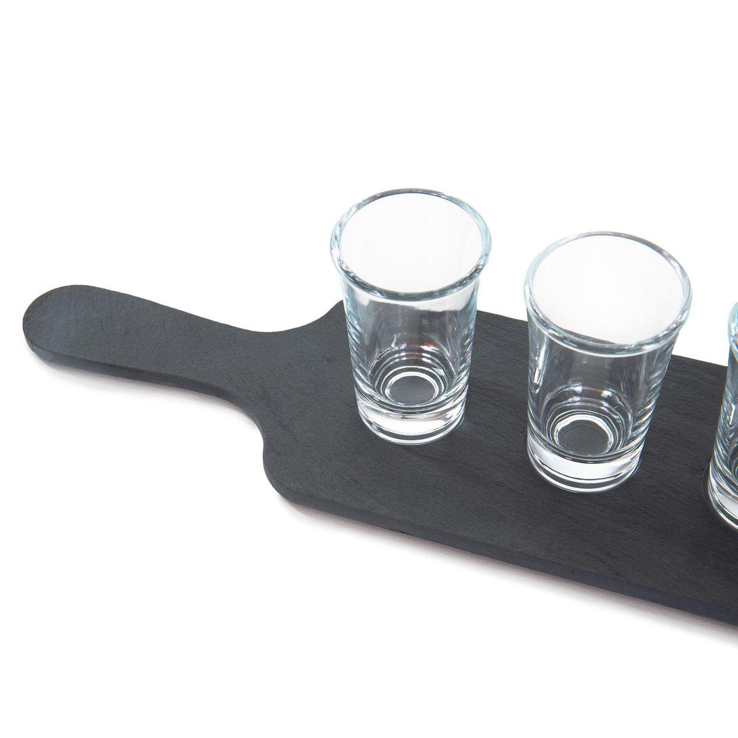 Набор стопок на подносе Homla STONE 25 мл 5 шт Прозрачный (214513) - фото 3 Набор стопок на подносе Homla STONE 25 мл 5 шт Прозрачный (214513) - фото 3