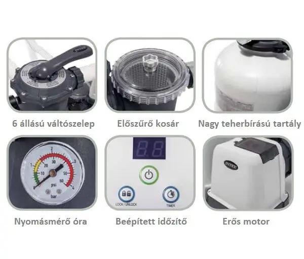 Песочный фильтр для бассейна Intex 10000 л/ч до 55 м3 - фото 3 Песочный фильтр для бассейна Intex 10000 л/ч до 55 м3 - фото 3