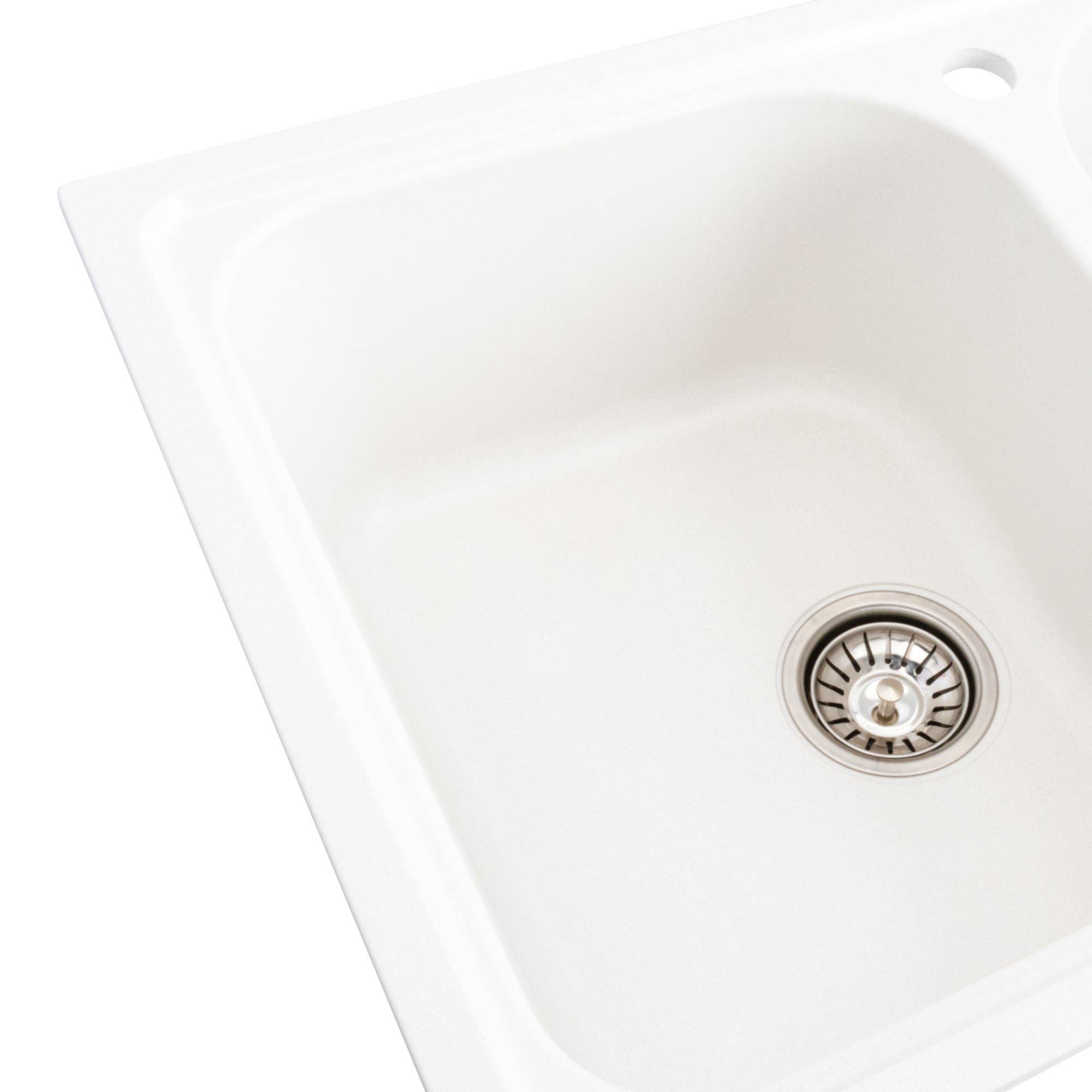 Мойка для кухни гранитная Platinum 7950 Equatoria матовая Белоснежный - фото 4 Мойка для кухни гранитная Platinum 7950 Equatoria матовая Белоснежный - фото 4