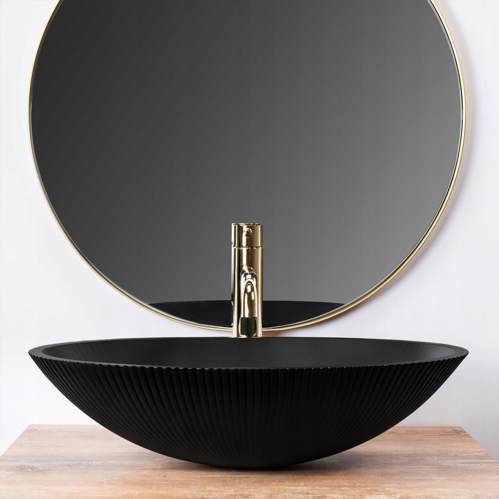 Умывальник накладной REA DELLA REA-U0274 515x375x135 мм Черный (172881) - фото 3