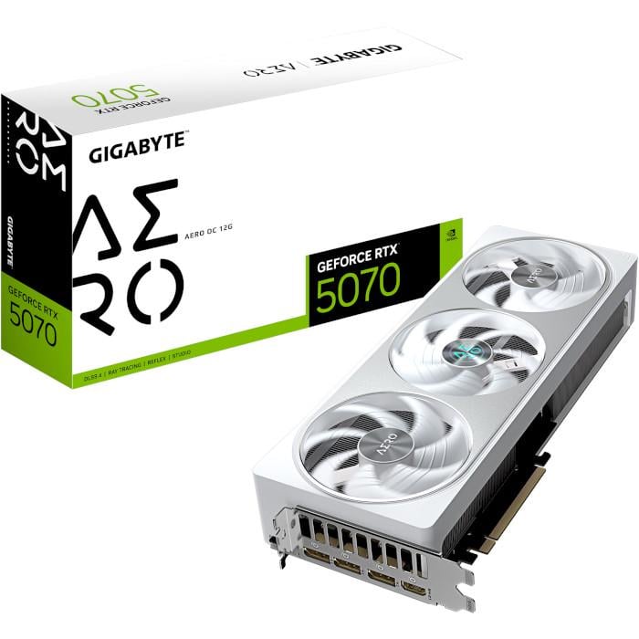 Відеокарта Gigabyte NVIDIA GeForce RTX 5070 AERO OC 12 Гб 28000 MHz White (GV-N5070AERO OC-12GD) - фото 5