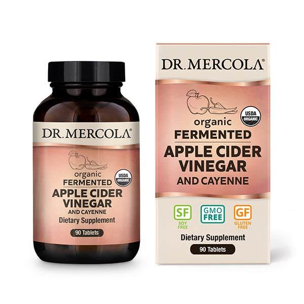 Натуральная добавка Dr. Mercola Fermented Apple Cider Vinegar and Cayenne 90 таб. (7103)