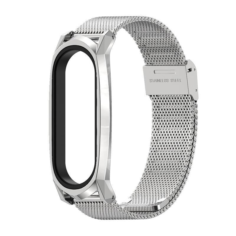 Ремешок для смарт-браслетов MiJobs GT металлический миланская петля для Xiaomi Mi Band Mi Band 5/4/3 Серебряный (2351P)