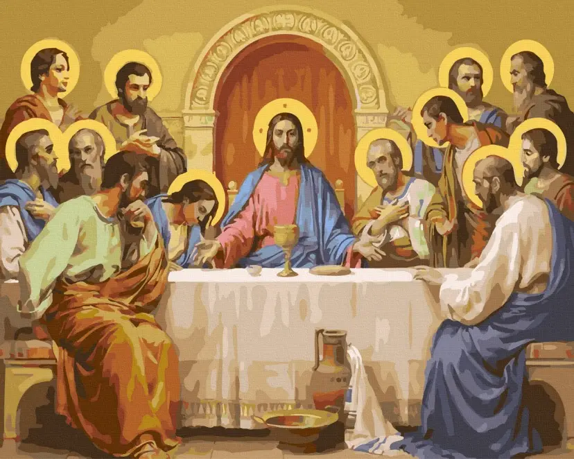 Картина по номерам Brushme Тайная вечеря 40x50 см (BRM43266) Картина по номерам Brushme Тайная вечеря 40x50 см (BRM43266)