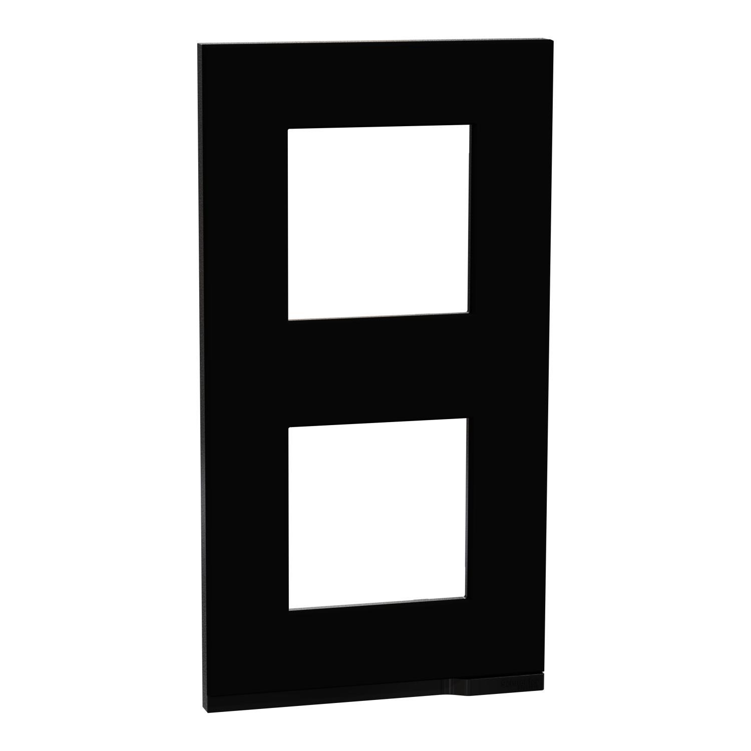 Рамка двухместная Schneider Electric Unica Pure вертикальная Каучук (NU6004V82)