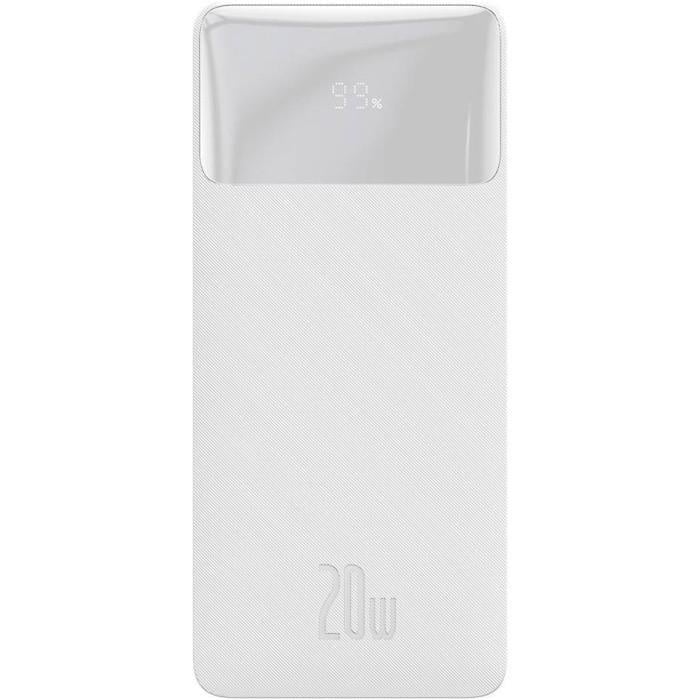 Батарея портативная BASEUS Bipow Digital Display Overseas Edition PPBD050502 10000 mAh 20 W White Батарея портативная BASEUS Bipow Digital Display Overseas Edition PPBD050502 10000 mAh 20 W White