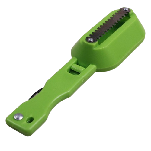 Рибочистка з ножем та контейнером Empire EM9585 19 см Зелений (25441829)