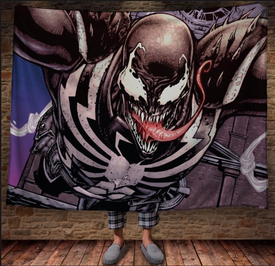 Плед с 3D принтом Веном / Venom 150х200 см (epi_1714)