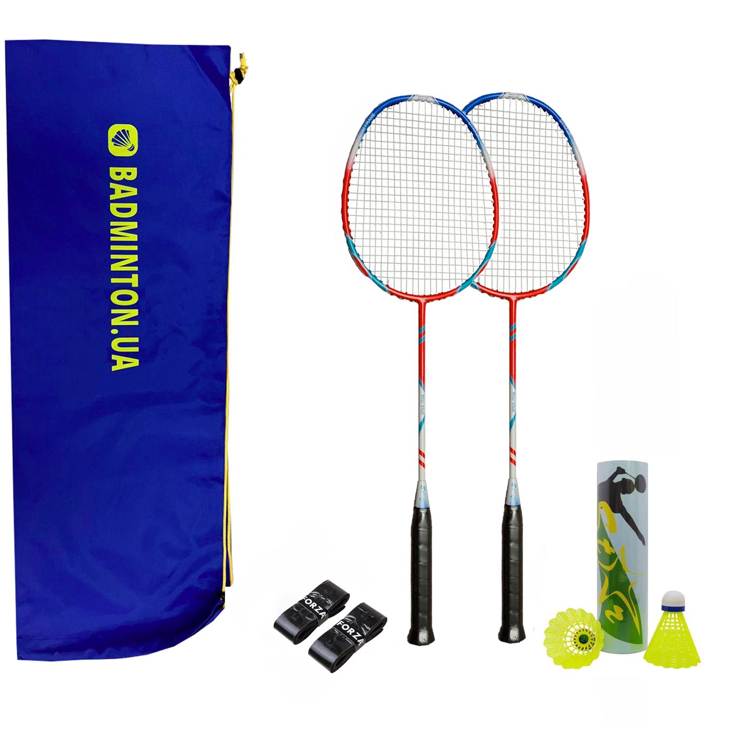 Набор для бадминтона STAR Club 2 ракетки/6 пластиковых воланов/2 намотки/2 чехла (BDSET2P)