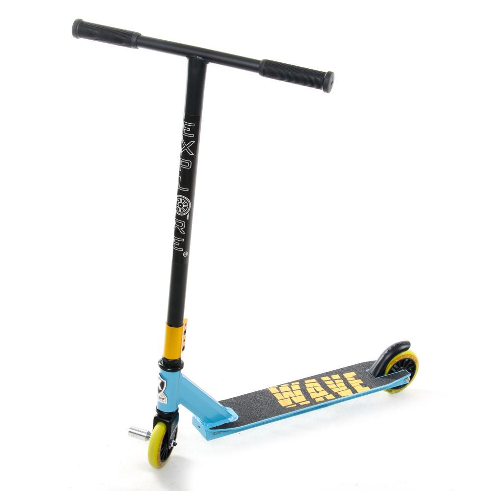 Самокат трюковый Explore Wave Classic + пега Желто-голубой