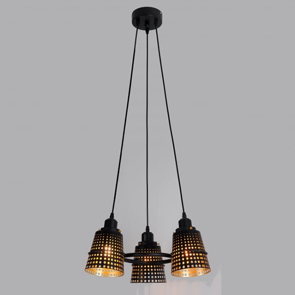 Люстра Flora на 3 лампы с перфорацией (ZW052/3)