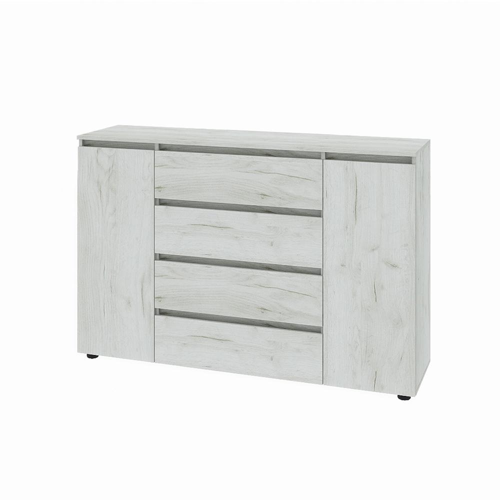 Комод Эверест КЛ-4 Лайт телескопические направляющие 140х38х93 см Дуб Крафт Белый (EVR-071077) - фото 5 Комод Эверест КЛ-4 Лайт телескопические направляющие 140х38х93 см Дуб Крафт Белый (EVR-071077) - фото 5