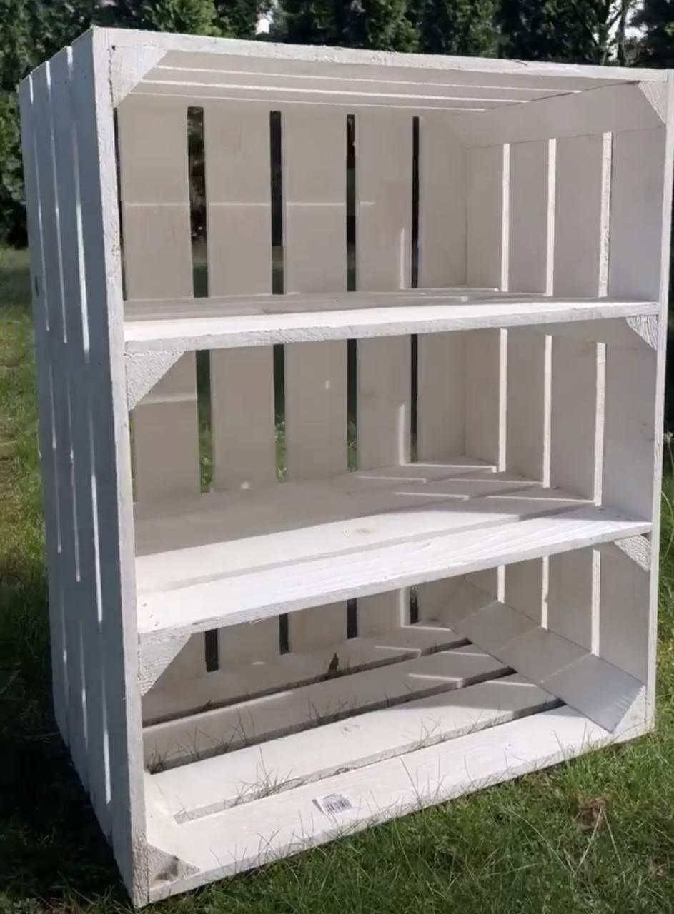 Ящик трисекційний з натуральної сосни 61x50x30 см Білий (32512058) Ящик трисекційний з натуральної сосни 61x50x30 см Білий (32512058)