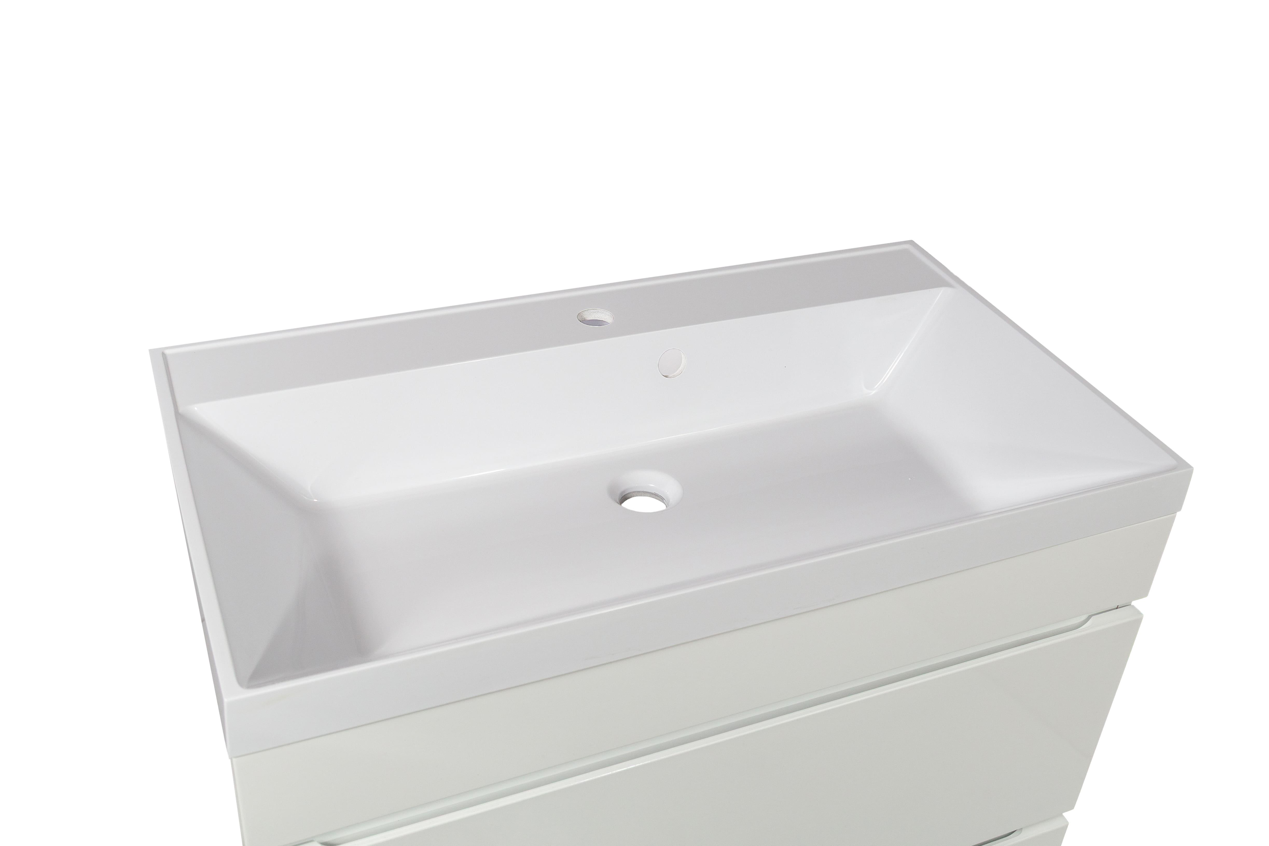 Умивальник на стільницю/тумбу ROMZHA Valencia 60 зі штучного каменю 600х450 мм Білий (RO31443) - фото 4 Умивальник на стільницю/тумбу ROMZHA Valencia 60 зі штучного каменю 600х450 мм Білий (RO31443) - фото 4