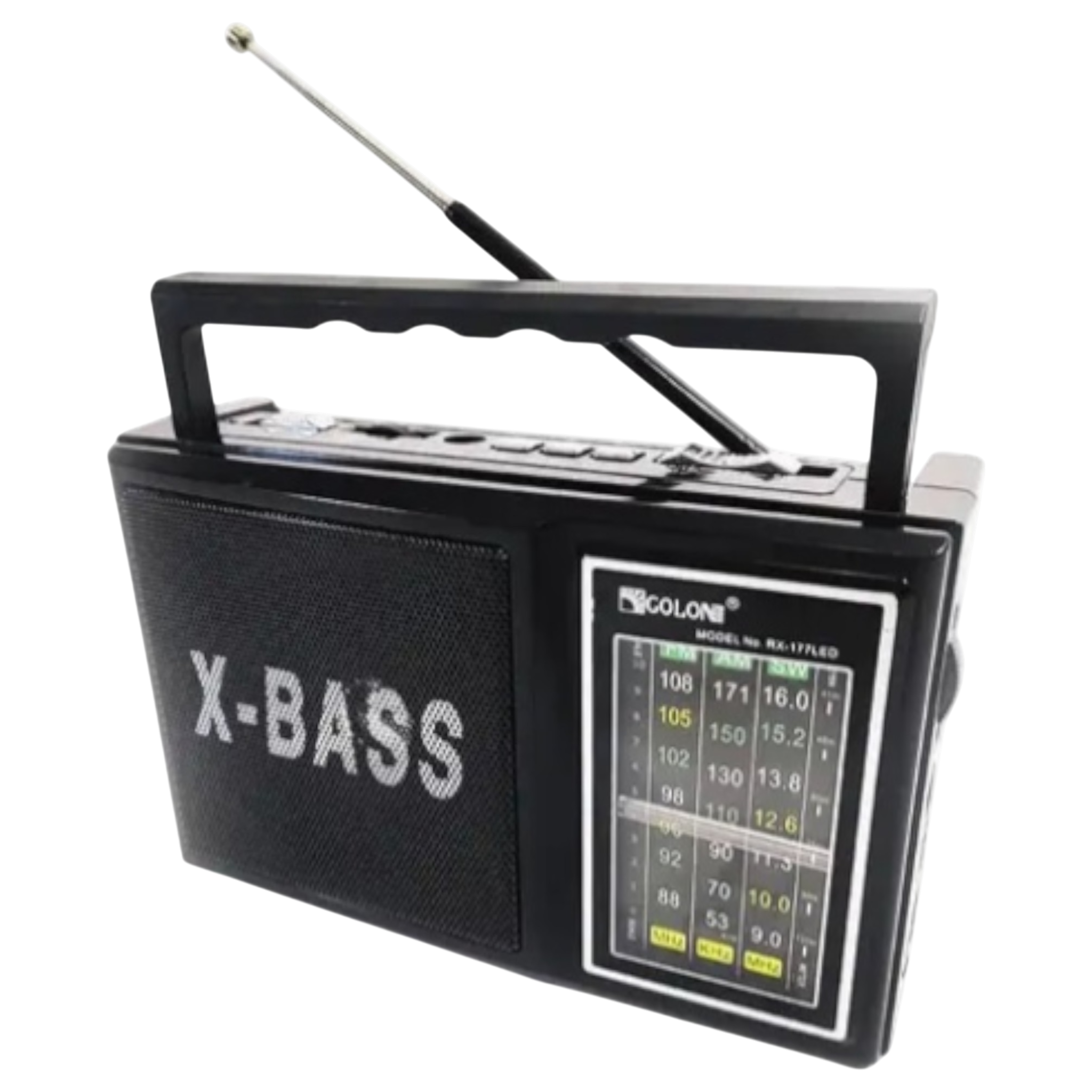 Радиоприемник Golon RX-177 X-BASS TF/USB с LED-фонарем 5V Black (12693)